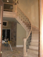 full oak curved stair